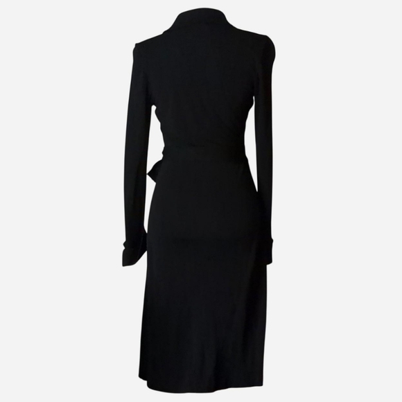 Original Iconic Diane Von Furstenberg Wrap Dress Black Size 10 - Picture 5 of 7